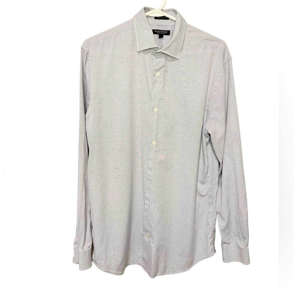 Grey Banana Republic Dress Shirt Grant Fit size Large